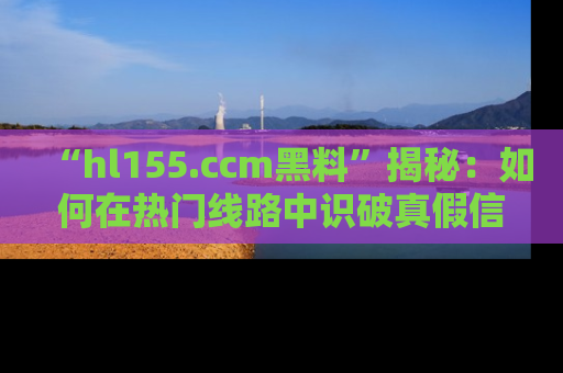 “hl155.ccm黑料”揭秘：如何在热门线路中识破真假信息