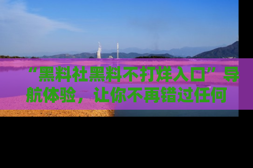 “黑料社黑料不打烊入口”导航体验，让你不再错过任何精彩黑料
