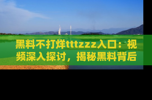 黑料不打烊tttzzz入口：视频深入探讨，揭秘黑料背后的人和事