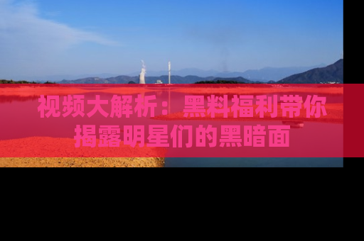 视频大解析:黑料福利带你揭露明星们的黑暗面