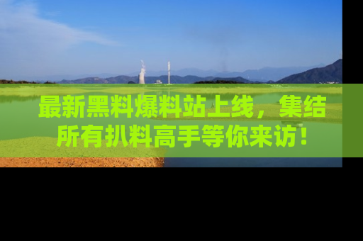 最新黑料爆料站上线,集结所有扒料高手等你来访!